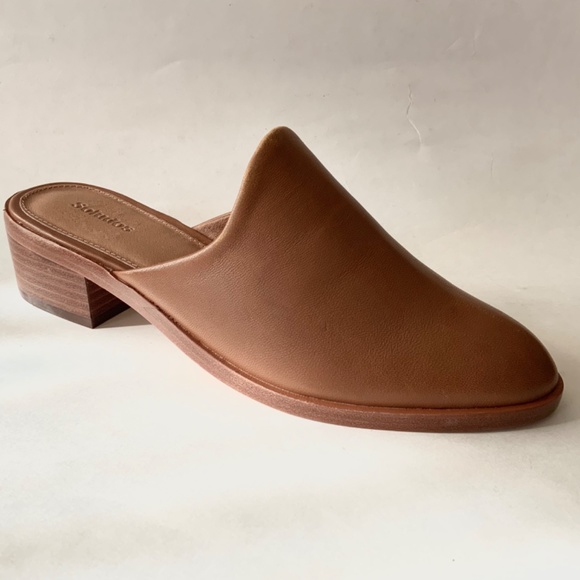 Soludos Venetian Tan Leather Mule Loafers Almond Toe Low Heel Casual Shoes 6.5 - Picture 10 of 11